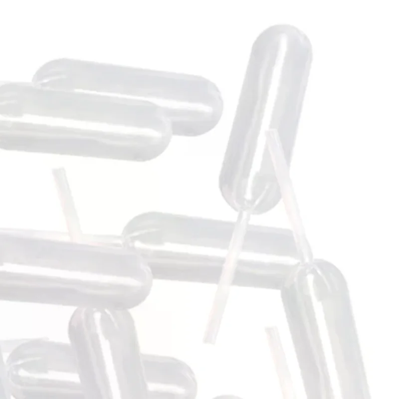 50pcs/Set 4ml Transparent Ice Cream Jelly Milkshake Droppers Straw Dropper Disposable Straw