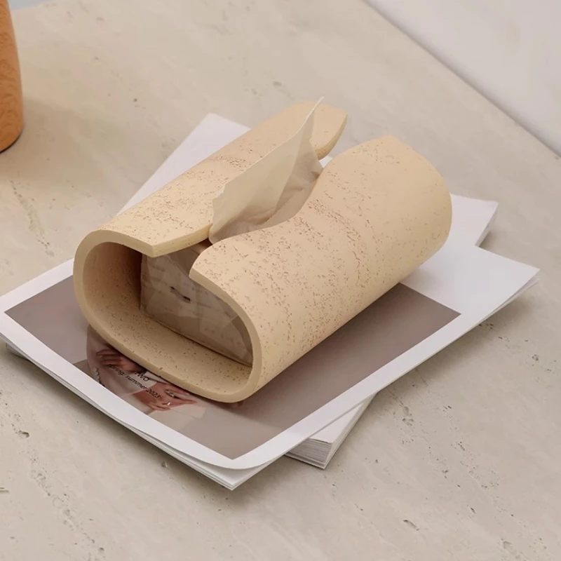 

Kitchen Napkin Holder Tissue Boxes Storage Box Disposable Creativity Desktop Tissue Handkerchief Stone Storage Assorbente MHZJH