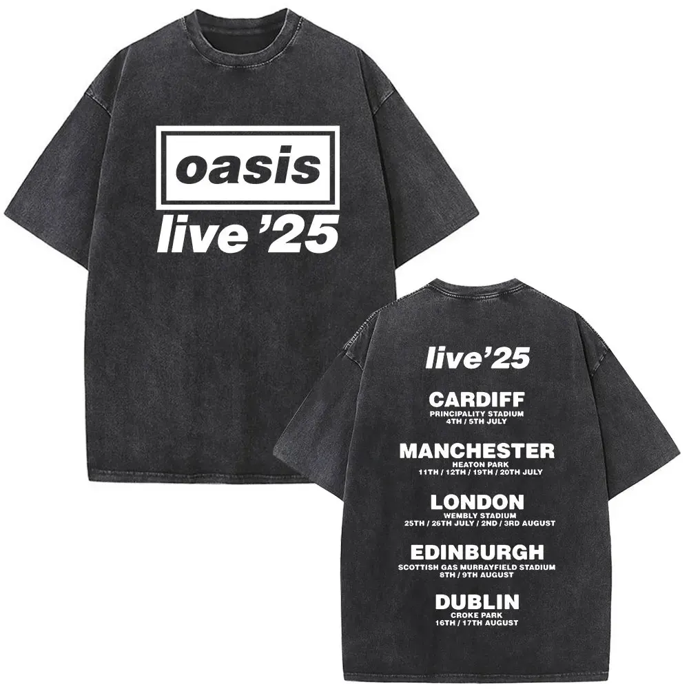 Rock Band O-Oasis Live 25 Tour Don't Look Back in Anger T Shirt