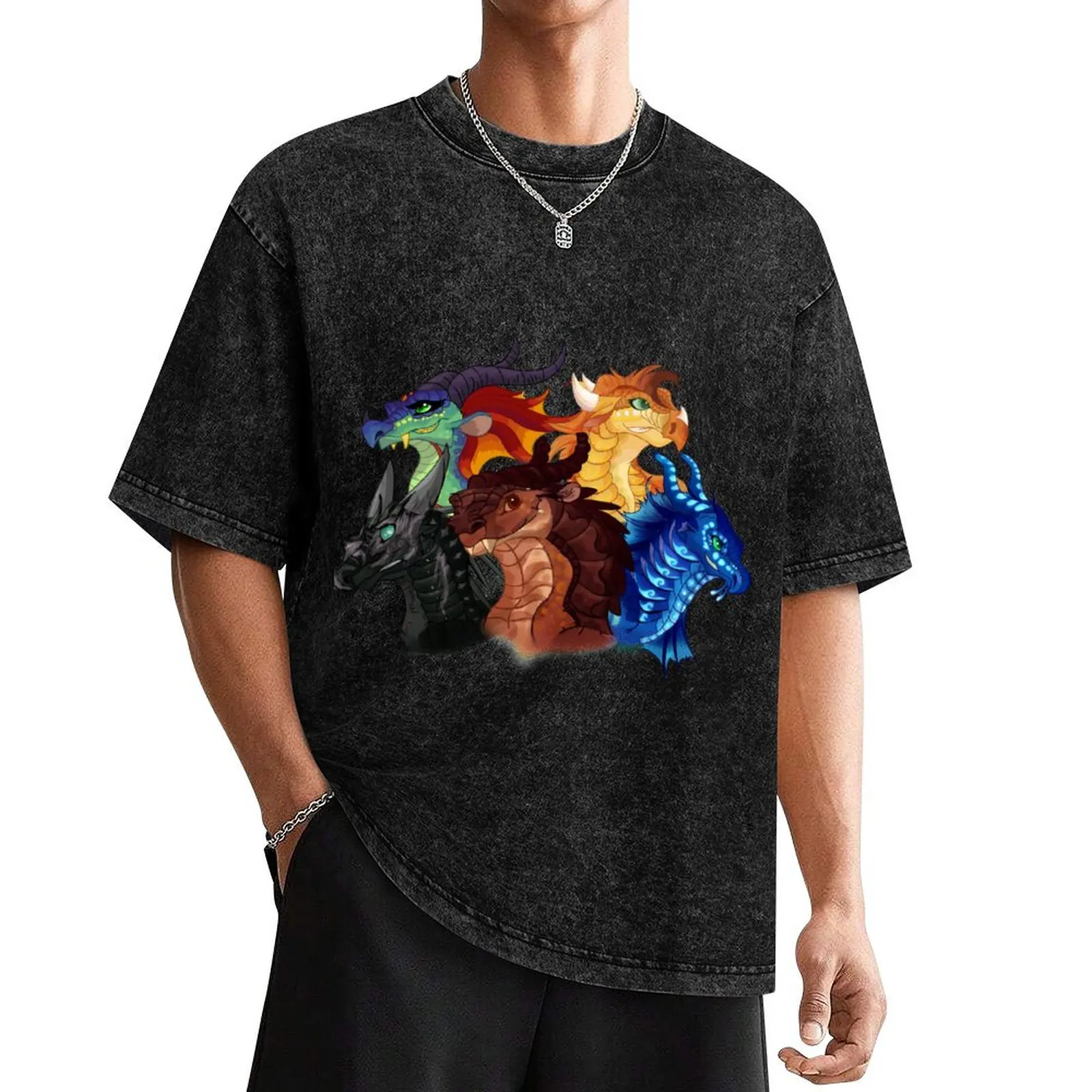 The Dragonets of Destiny T-Shirt graphics man t shirt anime stuff Aesthetic clothing cotton t shirt men