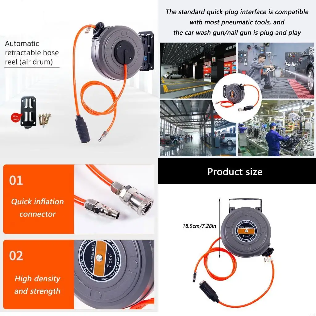

Compacts Air Hose Reel Automatic Retractable Pneumatic Tool for Quick Deployment