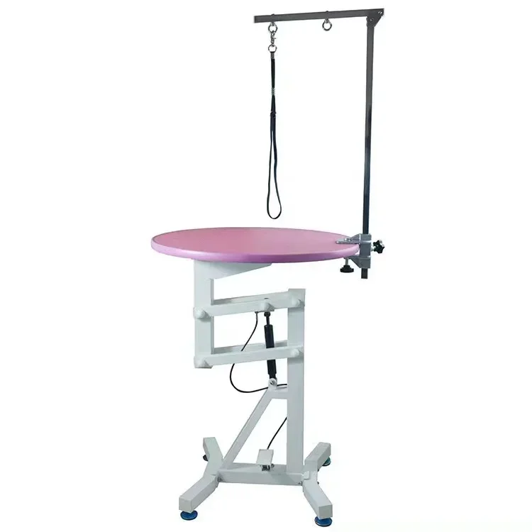 Table de toilettage rotative pneumatique pour animaux de compagnie, table de toilettage de bureau pliable pour chien