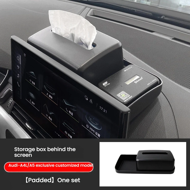 Picture 6: For Audi A4L/A5 Center Console Rear Screen Tissue Storage Box Interior Decoration Supplies Complete Modification Accessories
