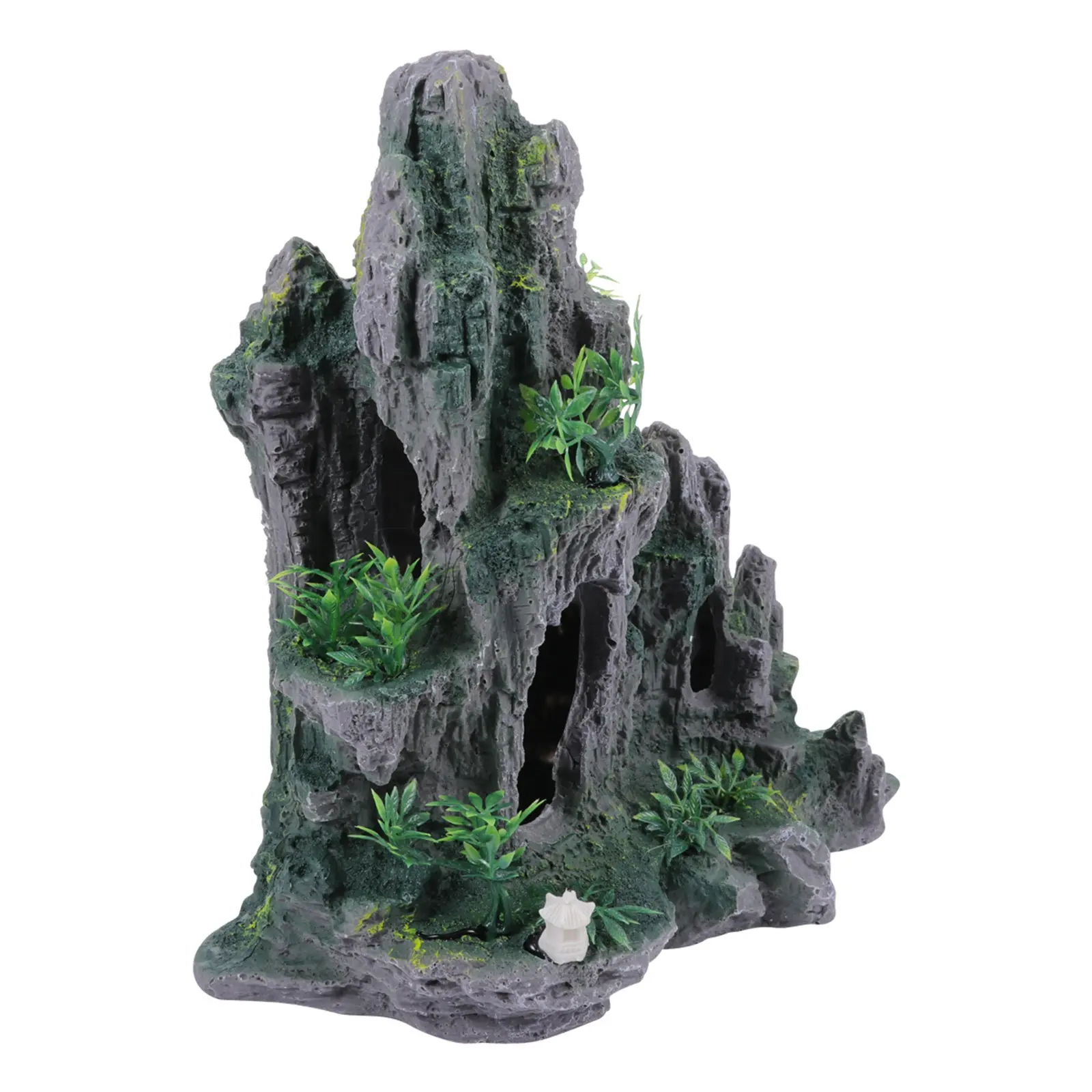 

Resin Aquarium Ornament Creative Chinese Style Rockery Safe Fish Tank Decoration Rockery Ornament