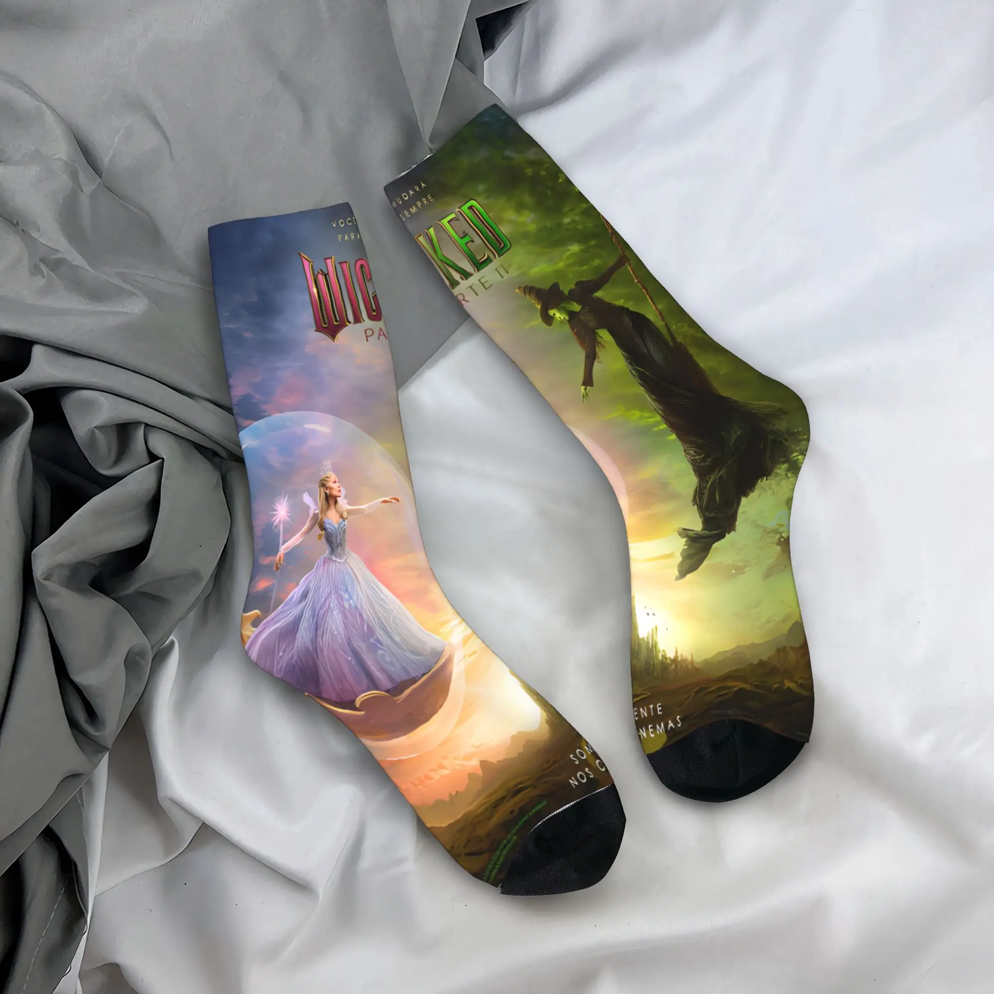 Men Women Wicked For Good Socks Cute Casual  Socks Harajuku Merchandise Middle Tube Socks Birthday Present