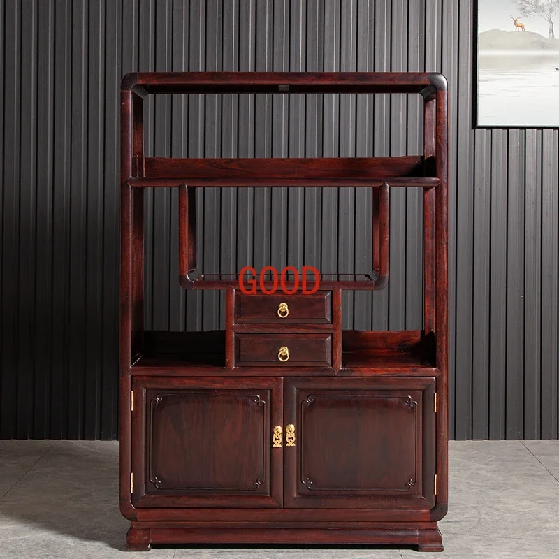 

Rosewood Dining Side Chinese Solid Wood Storage Cabinet Living Room Storage East Africa Sandal Wood Tea Cabinet