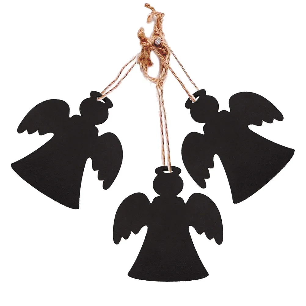 10Pcs Mini Chalkboard Hanging Blackboard Double-Sided Wooden Blackboard Message Board for Wedding Party Home Decoration DIY
