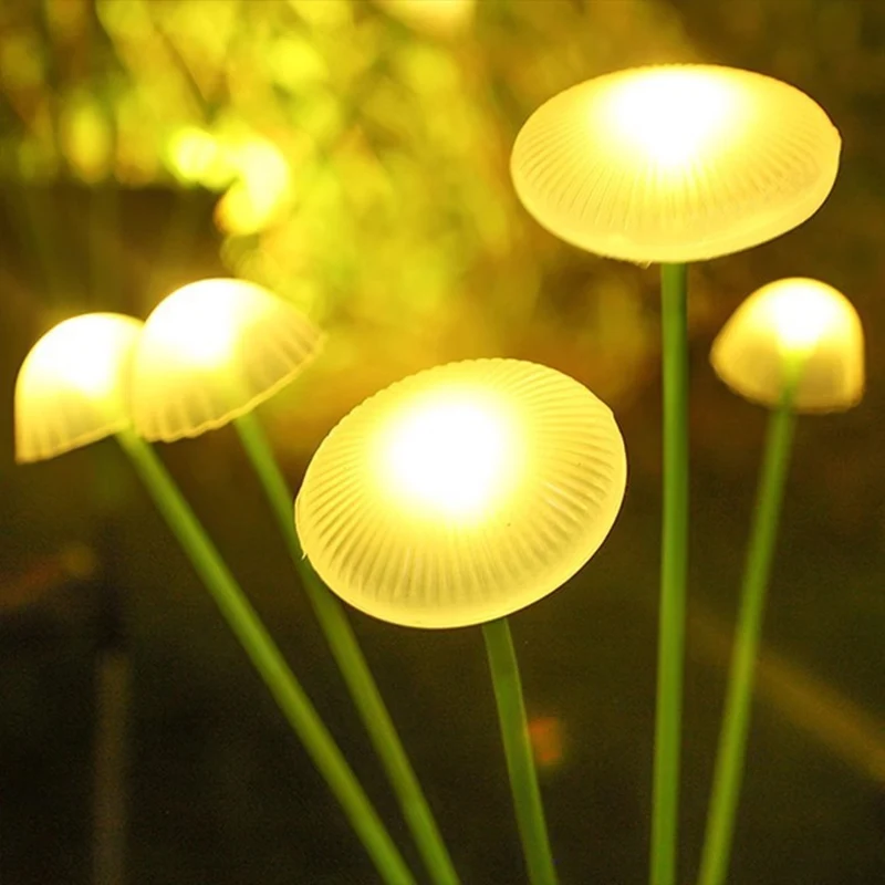 مصباح قنديل البحر بالطاقة الشمسية (6/8 أضواء)، إضاءة 8-10 ساعات، مثالي للحدائق الخارجية والساحات وديكور المناظر الطبيعية #1