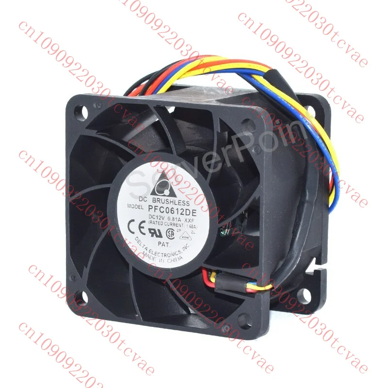 

Оригинальный новый PFC0612DE DC12V 0,81A 60X60X38 мм 4-контактный квадратный охлаждающий вентилятор