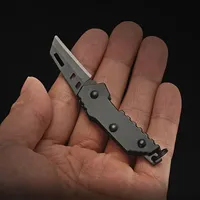 Outdoor Stainless Steel Folding Knife, Camping Self-Defense, Keychain, High Hardness Self-Defense Utility Knife