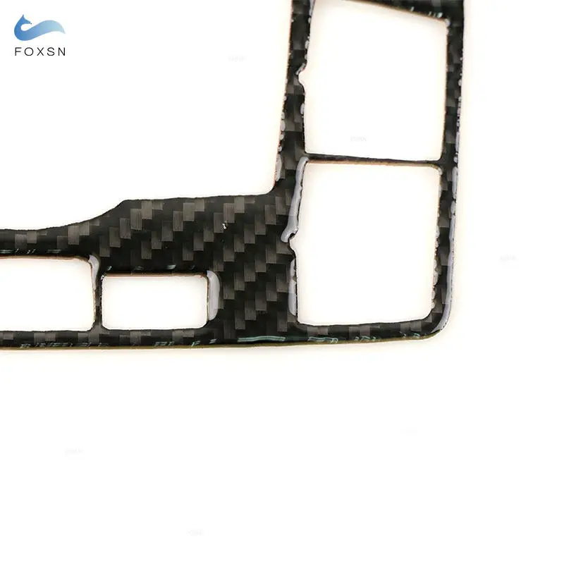 

For Audi A6 S6 C6 2002-2011 Car Central Gear Shift Panel Multimedia Control Button Frame Soft Carbon Fiber Trim Accessories