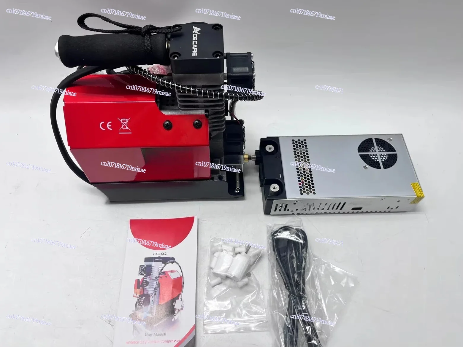 12V Mini Oil Free Air Compressor 300 bar/4500 psi Paintball Tanker and Household 110 VAC/12 VDC
