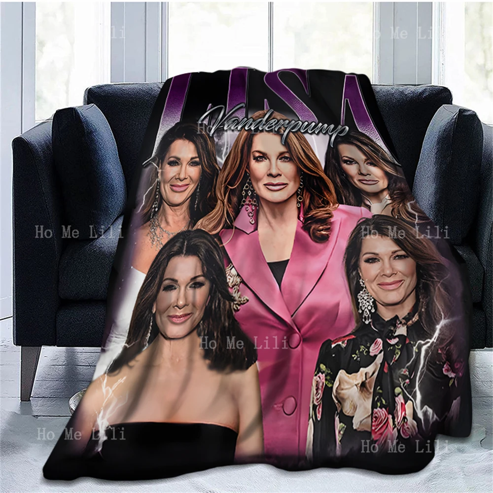 Lisa Vanderpump Movie Character Vintage Poster Print Soft Cozy Flannel Blanket Suitable For All Seasons Use