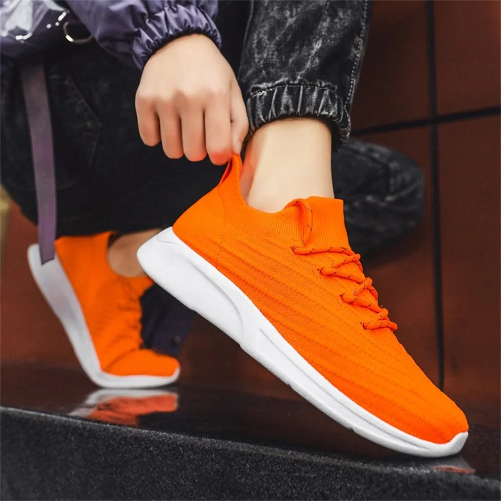 Non-slip Size 41 Shose Brands Vulcanize Casual Shoes Men\'s Shoes Orange Man Sneakers Sport High Quality Factory Skor