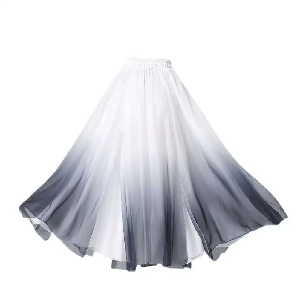 Traditional Mist Clouds Hanfu Women's Chinese Classical Dance Dress Full Set Vintage Event Chiffon Mesh Performance Show Suit