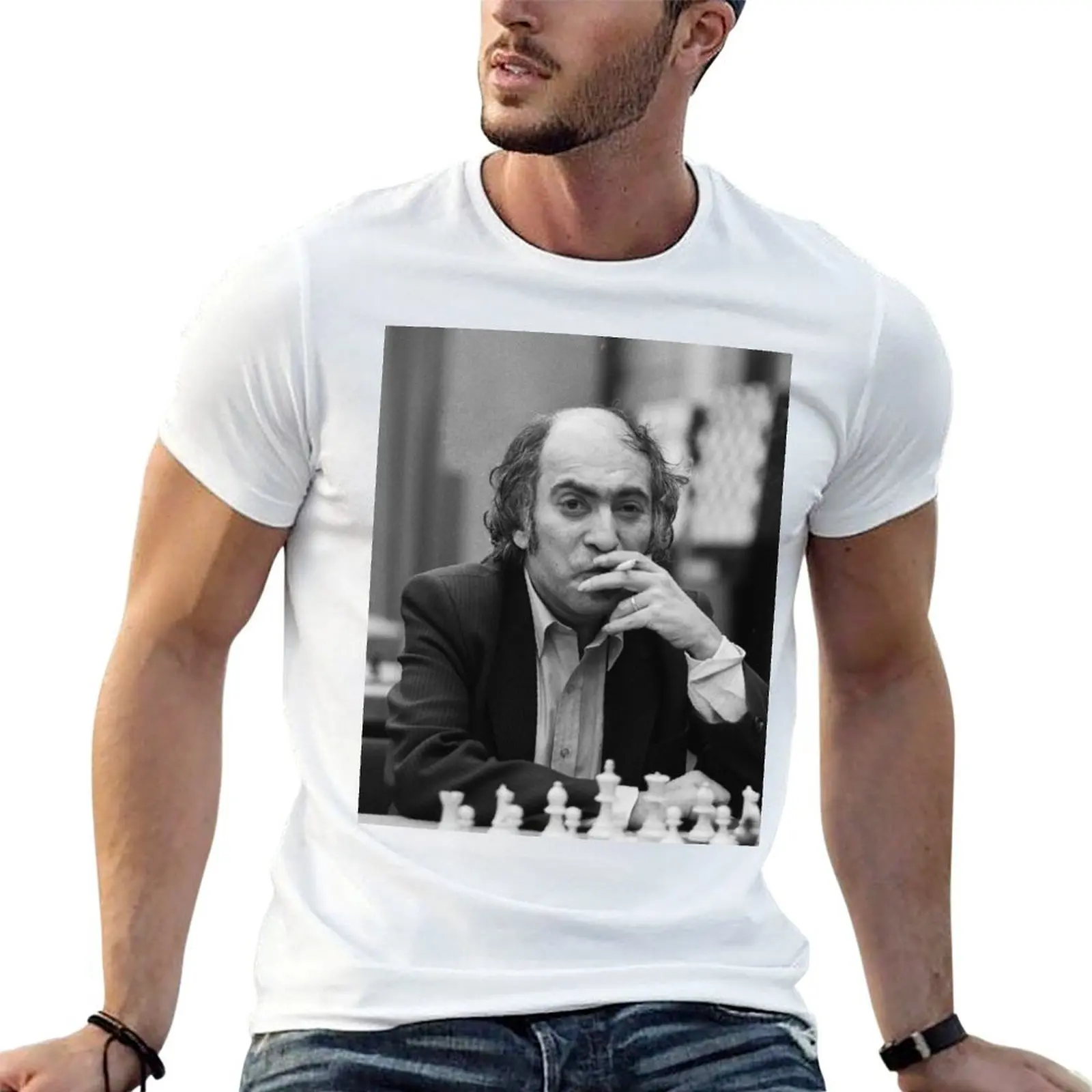 Camiseta divertida de Bobby Fischer Smooking, camisetas para hombre, camiseta con estampado personalizado, camiseta de diseñador
