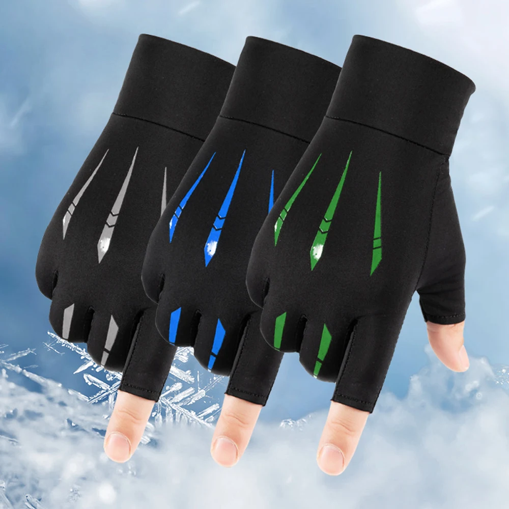 1 Pair Half Finger Cycling Bike Gloves Gym Fitness with Absorbing Sweat for Men Women Bicycle Riding Outdoor Sports Accessories