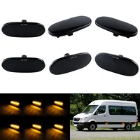 6x indicador lateral LED luz de señal de giro lente negra ahumada para Mercedes Sprinter 906 VW Crafter 2E LCI