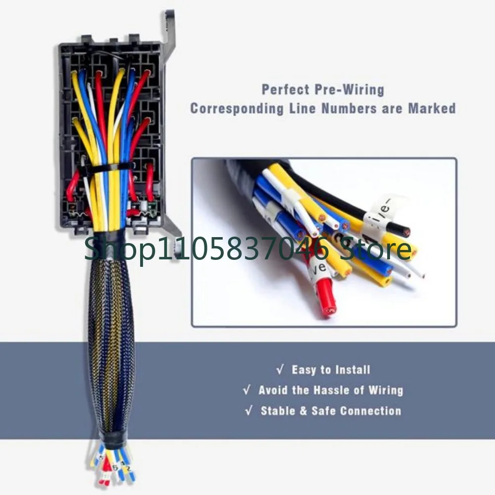 12V car fuse and relay box pre wired car 6-way retrofit control box wire