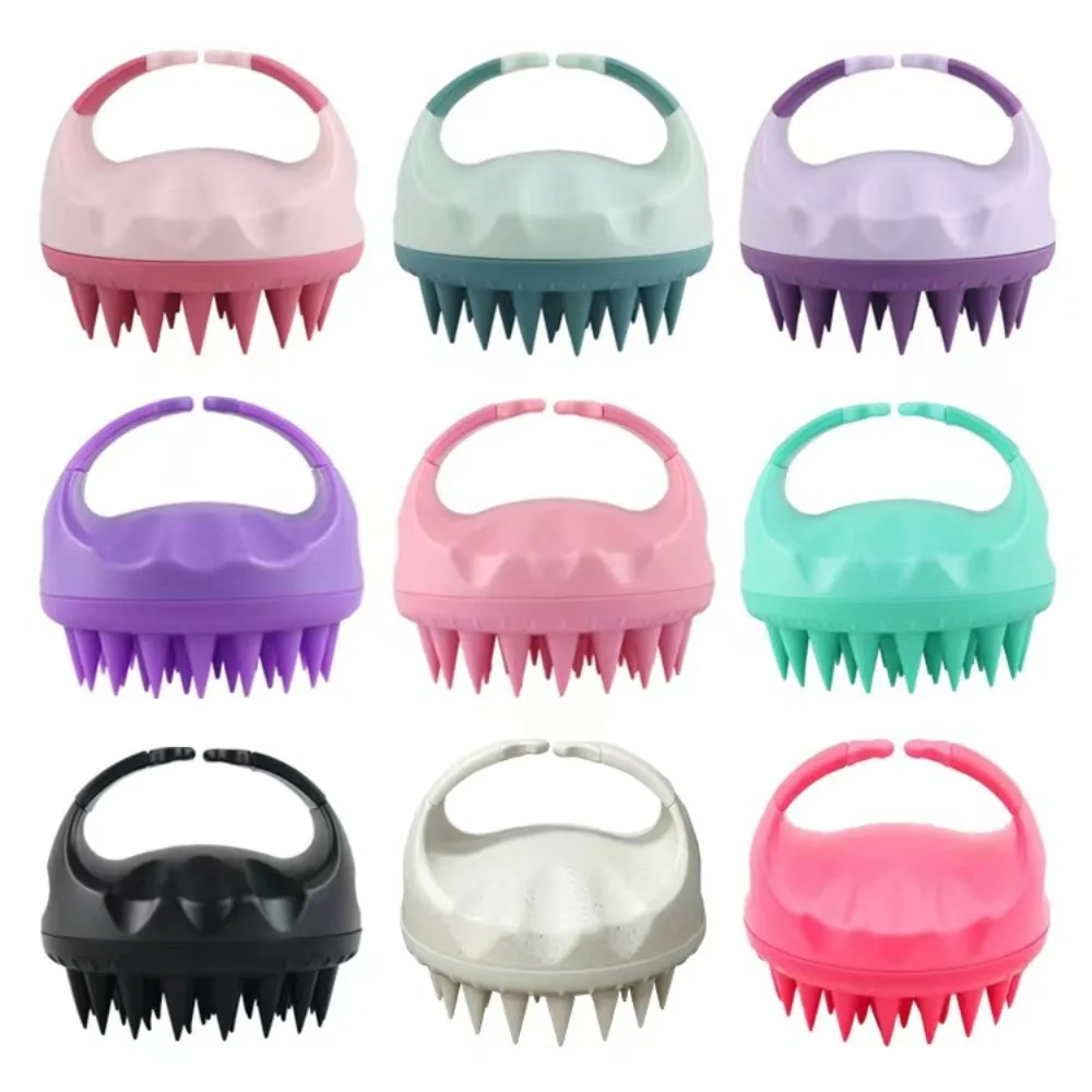 

Cleaning Silicone Shampoo Brush Head Scalp Massage Comb Hair Washing Combs Body Massage Bath Brush Salon Hairdressing Tools