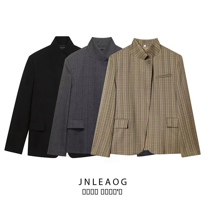 

Модный универсальный женский пиджак JNLEAOG: новинка весенней коллекции, стильный дизайн, длинный рукав, полиэстер, повседневная деловая одежда