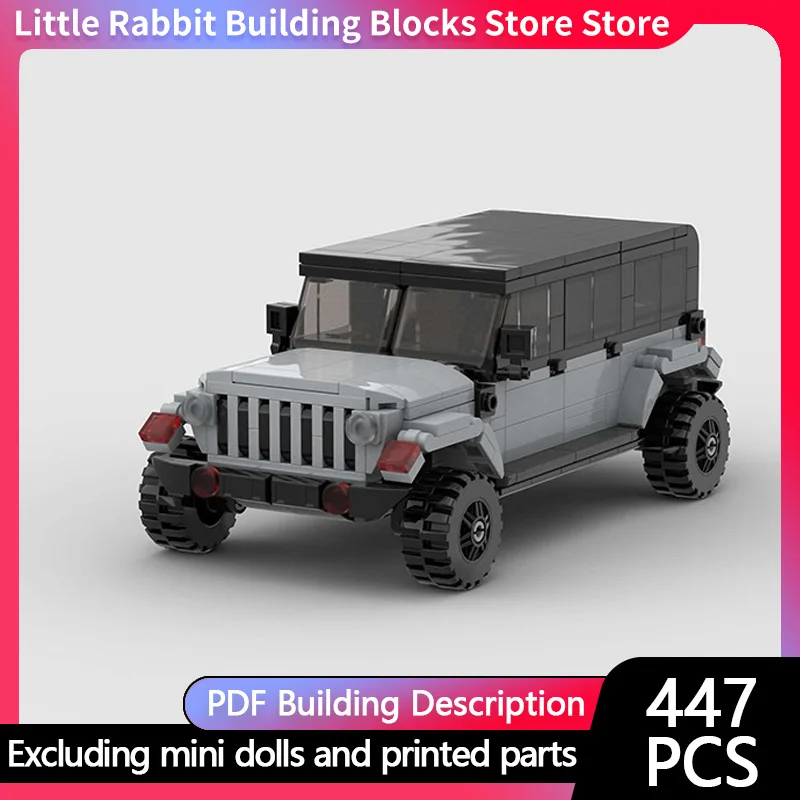 Speed Racing Car Model MOC Building Bricks Rubicon Off-Road Vehicle Modular Technology Children Holiday Gifts Assemble Toys Suit