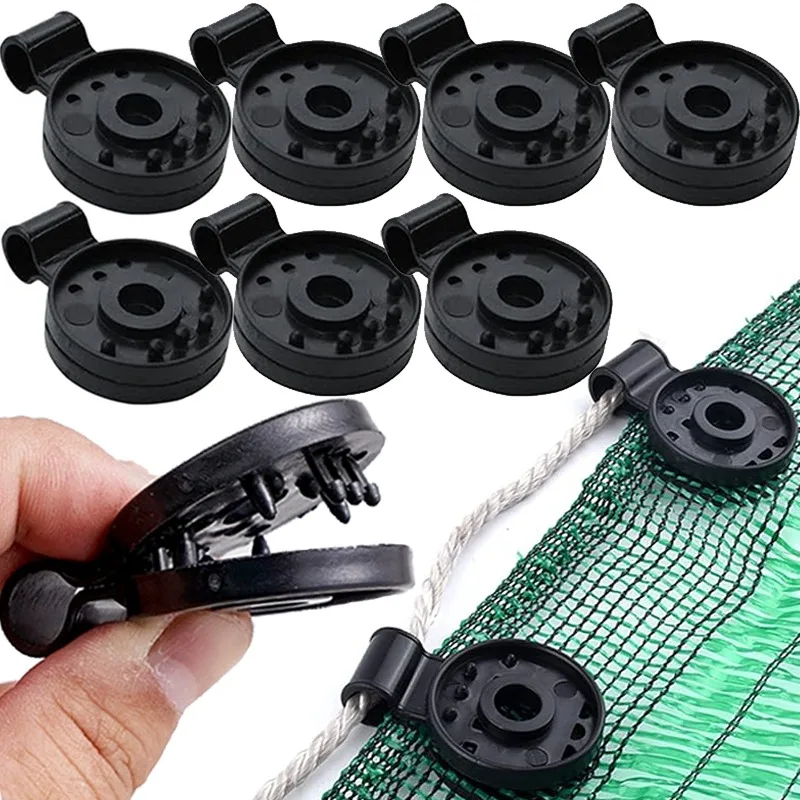 Clipes de Plástico para Toldo, Fixadores de Lona para Sombreamento, Clipes de Bloqueio para Jardim, Quintal, Rede, Cerca, Grampos de Fixação, Gancho para Abrigo de Acampamento ao Ar Livre