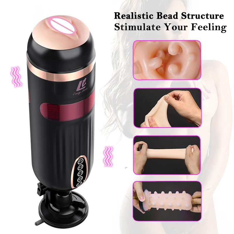 

2022 Male Masturbators Automatic Telescopic Vibrating Rotation Masturbation Cup Vaginas for Men Pocket Pussy Cups Sex Toys Tools