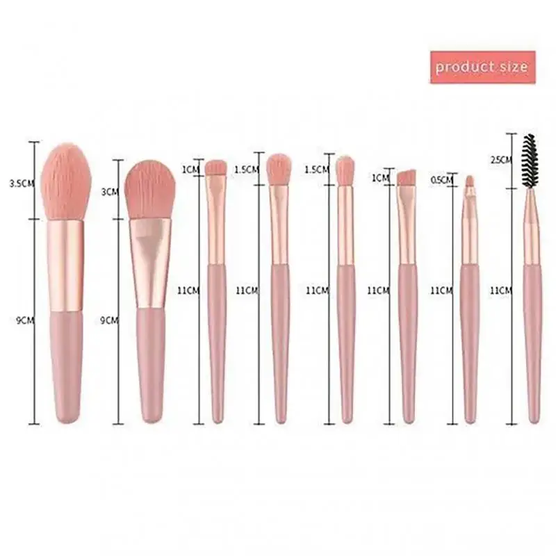 8pcs/set Makeup Brushes Cosmetics Tools Concealer Blush Loose Powder Brush Eye Shadow Highlighter Foundation Blending Brush