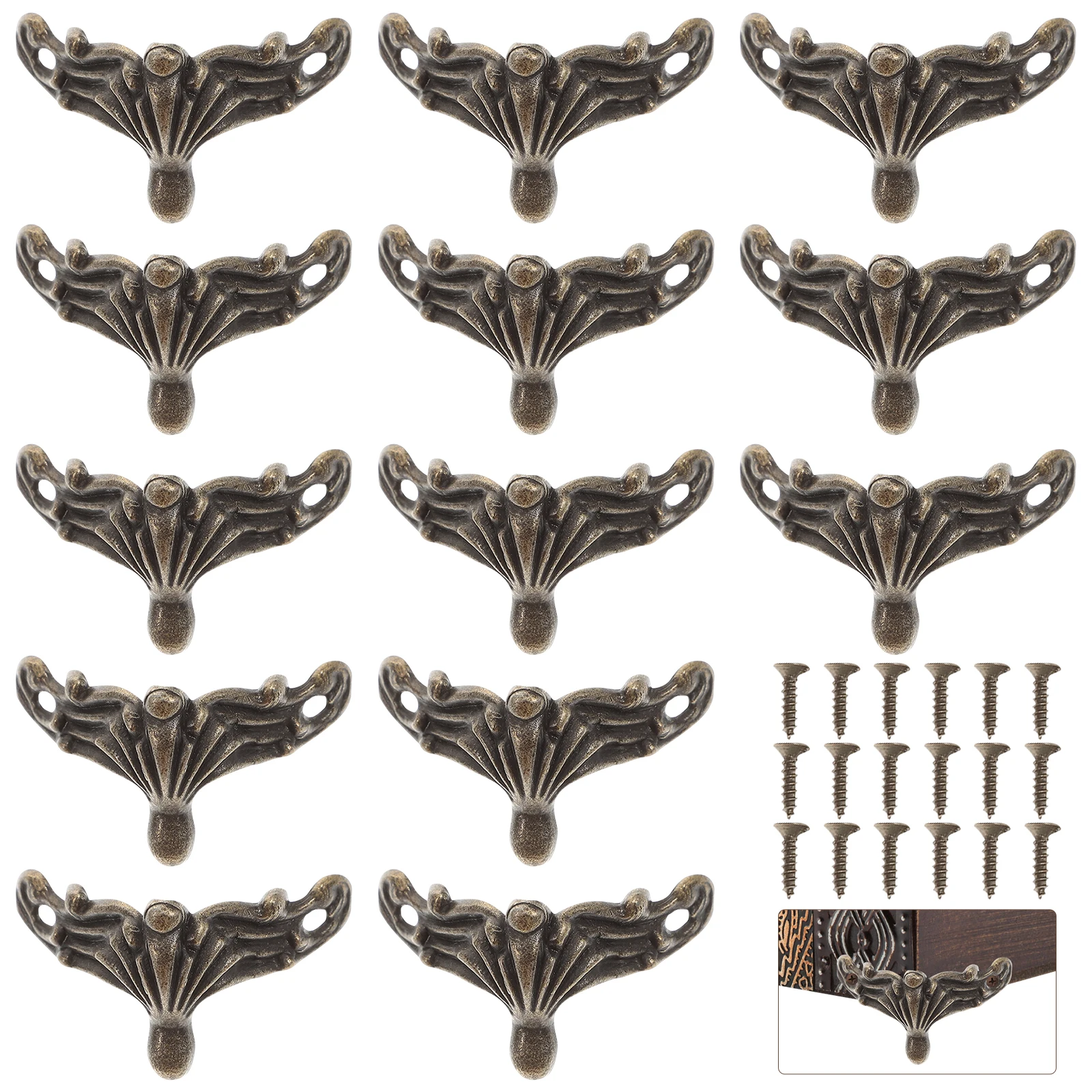 

25 Pcs Jewelry Box Foot Seat Decorative Legs Furniture Feet Support for Boxes Wooden Cabinet Gold Case Zinc Alloy Accessories