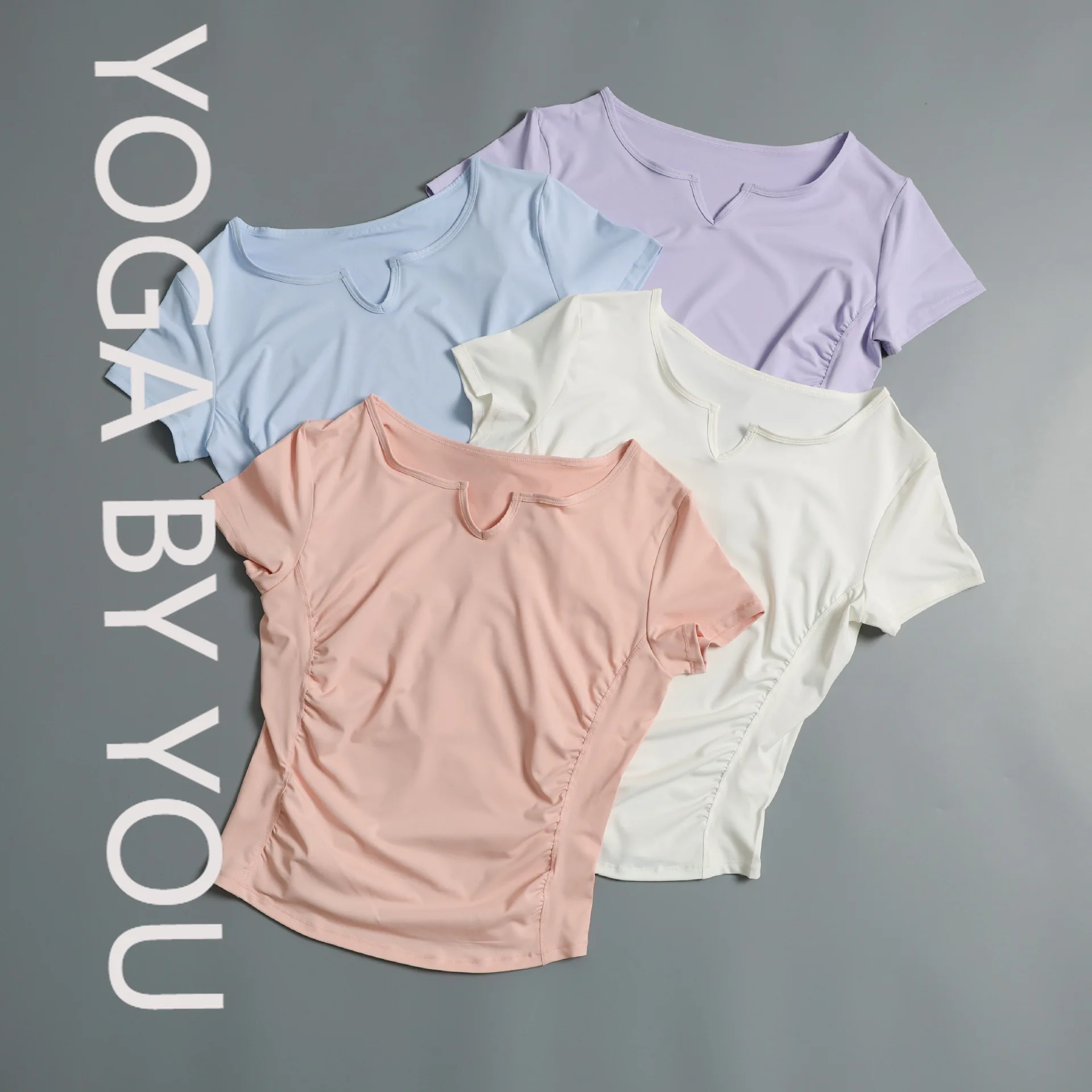 

Yoga clothes, sports tops, women's short-sleeved suits, running fitness Pilates training clothes, beautiful quick-drying t-shirt