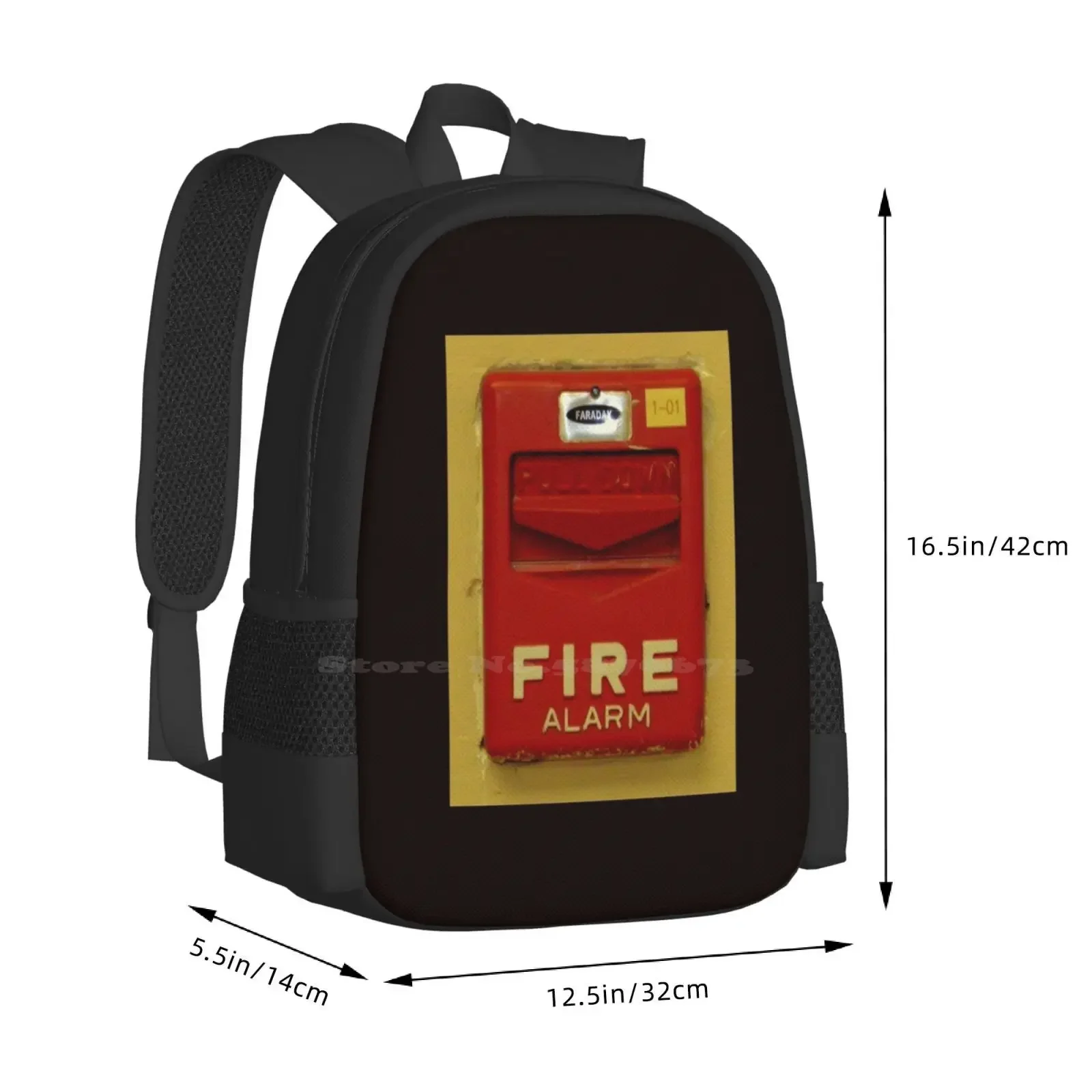 Fire Alarm ขายร้อนกระเป๋านักเรียนกระเป๋าเป้สะพายหลังกระเป๋าแฟชั่นคําป้ายข้อความ Urban