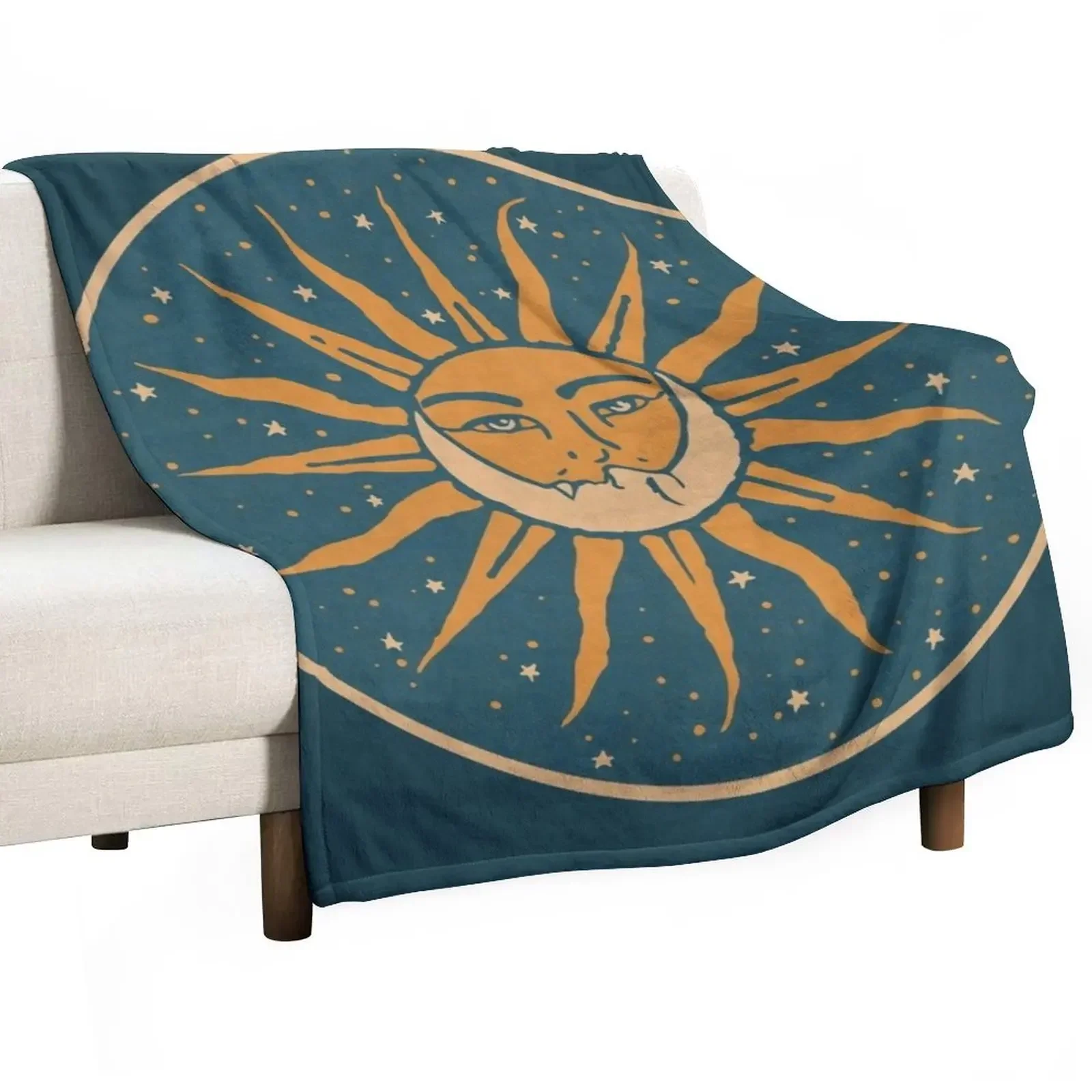 

Sun and Moon | Vintage Throw Blanket Thins Luxury Winter beds bed plaid Blankets