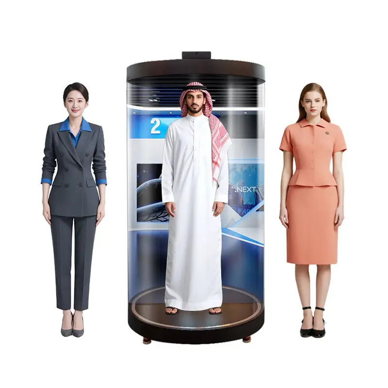 86 Inch Indoor 3D Virtual Tube Holographic Cylindrical Display Rotating Playback OEM Used For Sports Events And Education