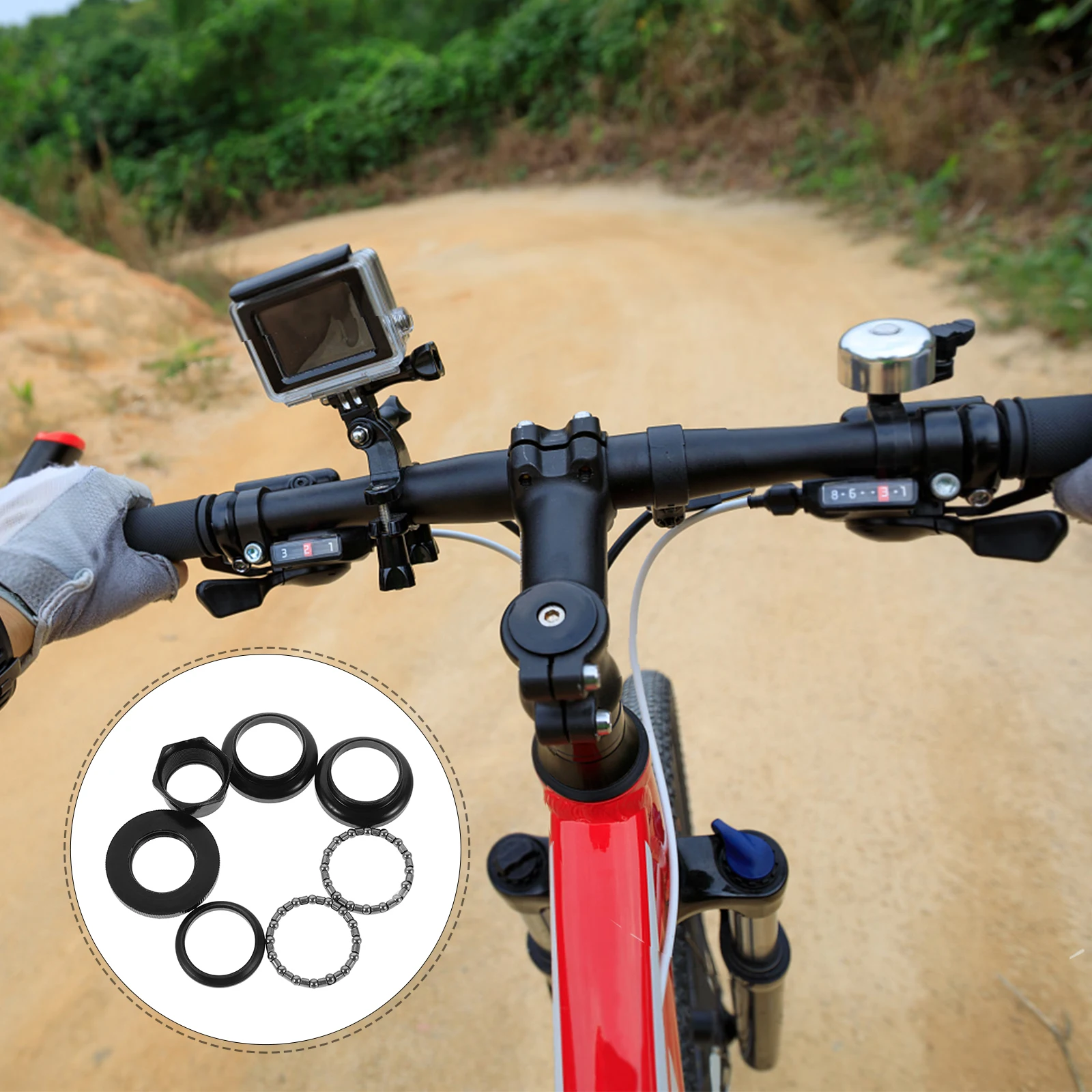 

30mm External Cup Retainer Balls Vintage Frame Mountain Bike Headset 25.4 Fork Cap Scattered Beads Stable