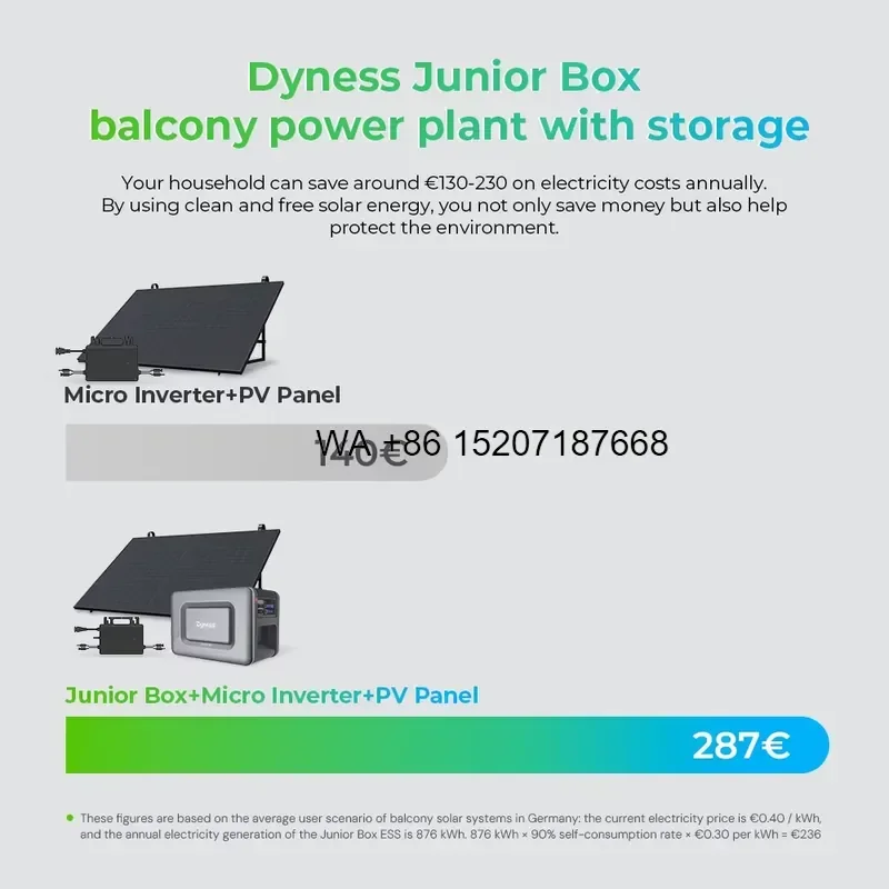 Wmwmnu for Dyness 800W Microinverter Balcony Solar System Plug and Play Power Plant with Storage Germany Stock