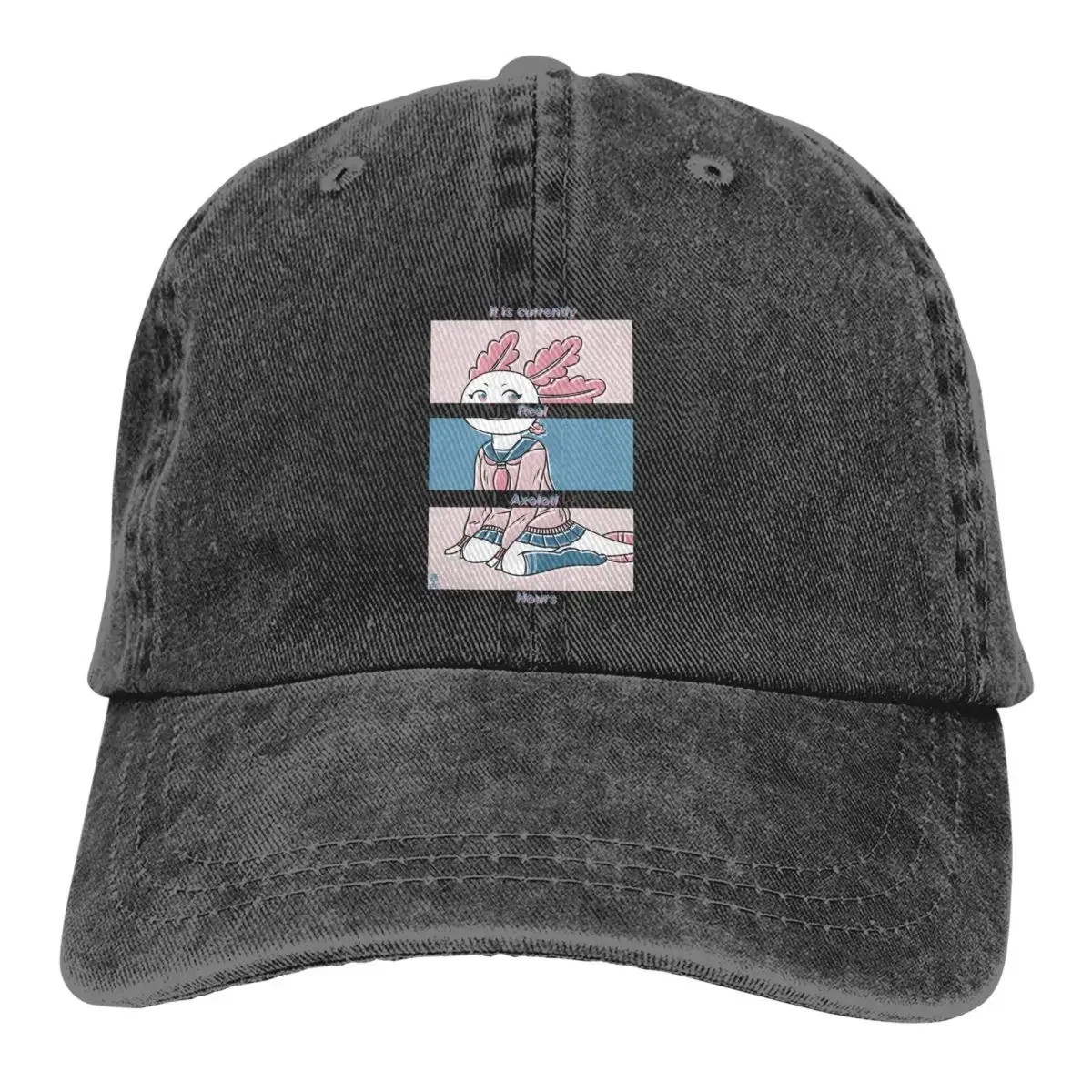 Axolotl Lover Multicolor Hat Peaked Men Women's Cowboy Cap Real Hours Baseball Caps Personalized Visor Protect Hats