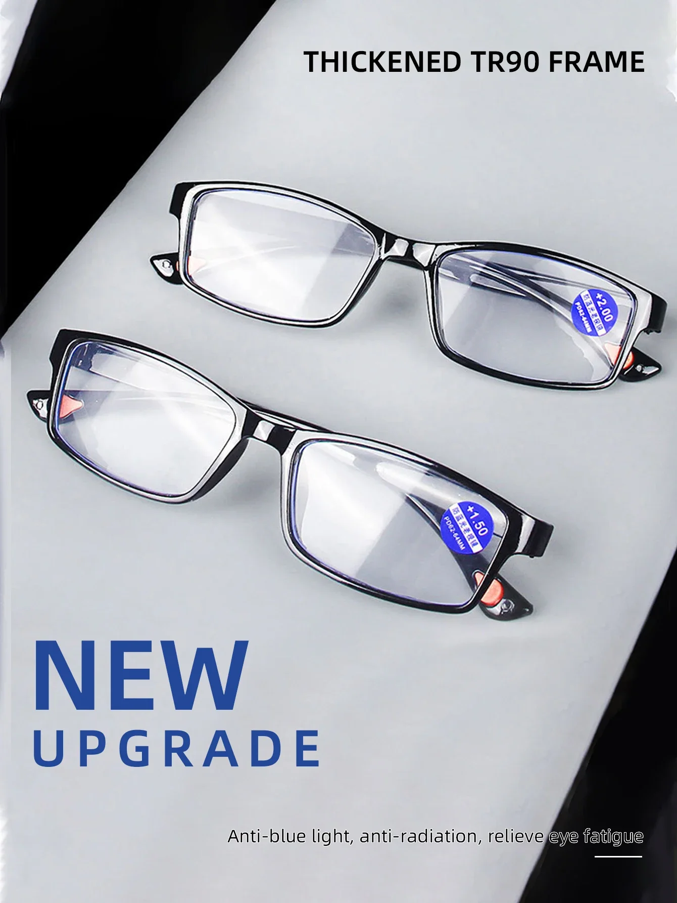 Lesebrille Ultraleicht Anti Blue-Ray Licht Presbyopie Brille Hyperopie Brillen Leser +1,0 1,5 2,0 2,5 3,5 4,0 – Detail 1