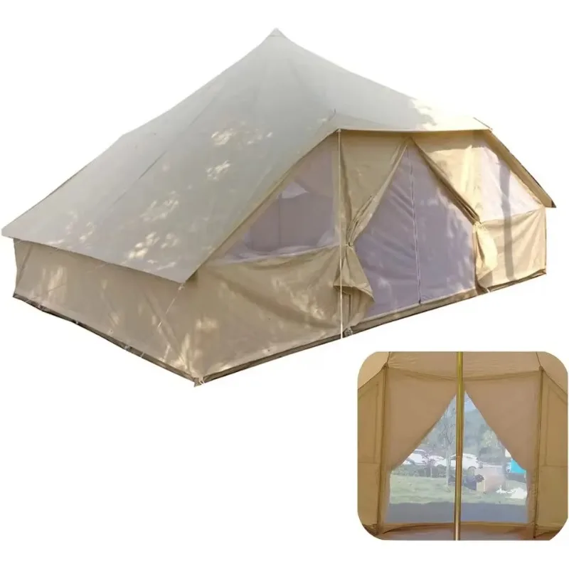 

2026 Large Waterproof Oxford Cotton Canvas Camping Tents Bell Tent Family Tent For 8-10 Person