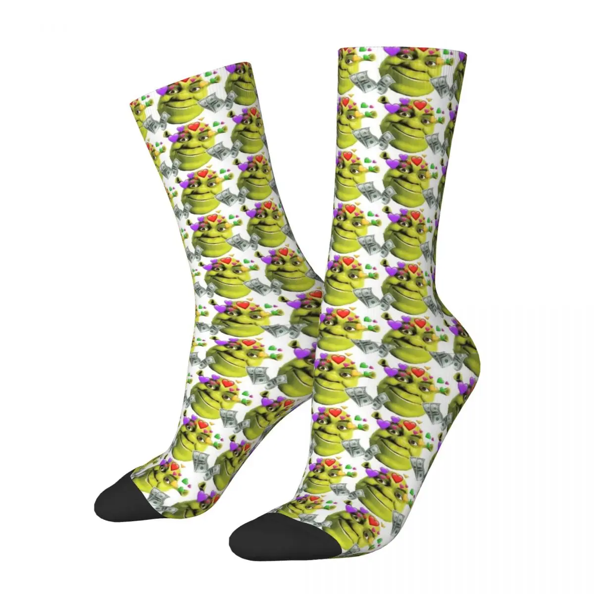 

Shreked Face Socks Gothic Stockings Men Warm Soft Skateboard Socks Winter Printed Non Skid Socks