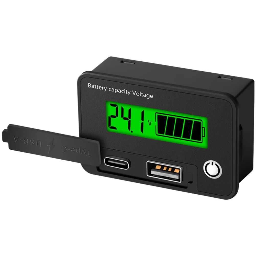 8-30 فولت مؤشر قدرة البطارية LCD مقياس الكهرباء الرقمي الرصاص الحمضية ليثيوم LiFePO4s سيارة دراجة نارية الفولتميتر مقياس الجهد #4