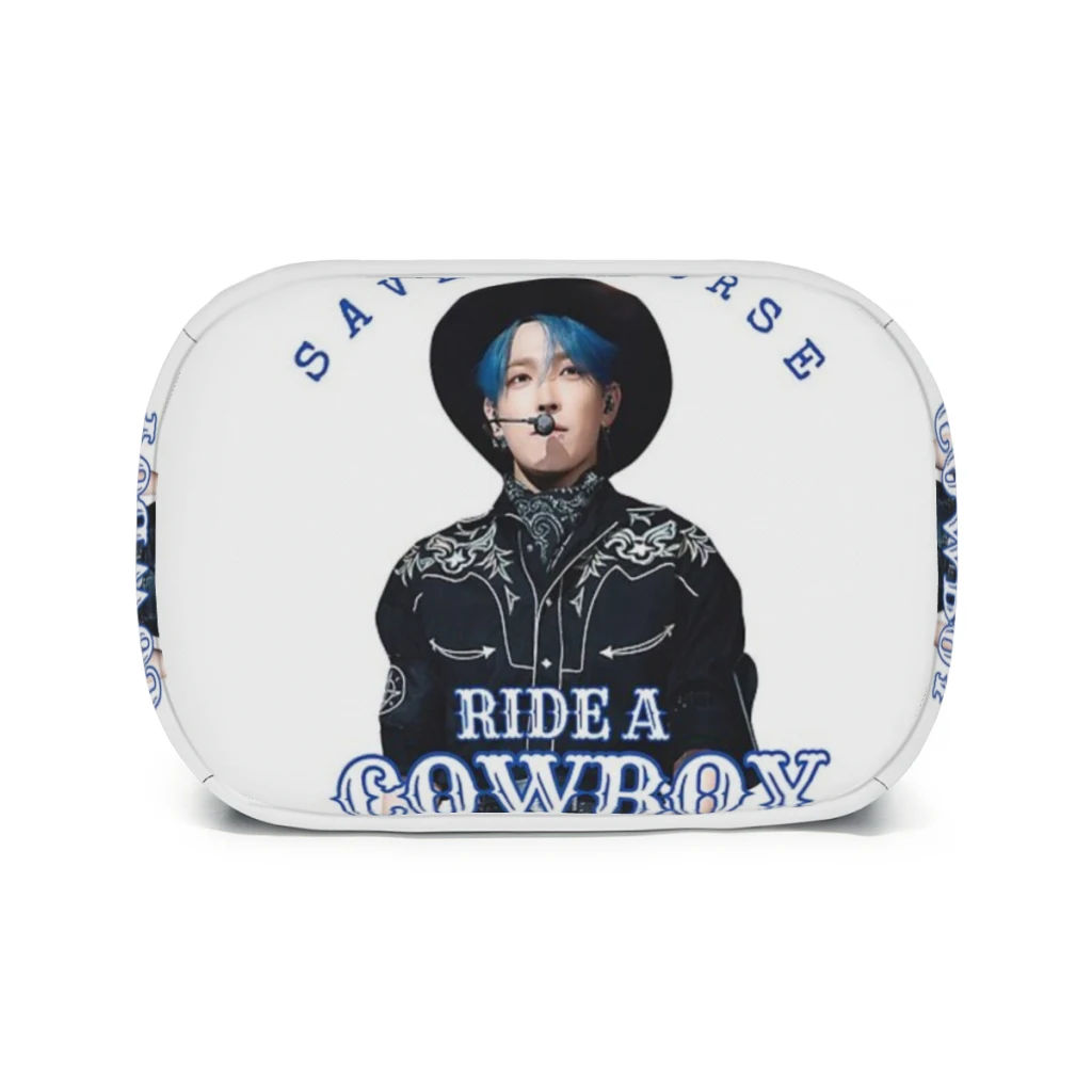 Ride a cowboy ‘Kim hongjoong’ ateez Portable Lunch Bag Food Thermal Box Durable Cooler Lunchbox with Shoulder Strap Picnic