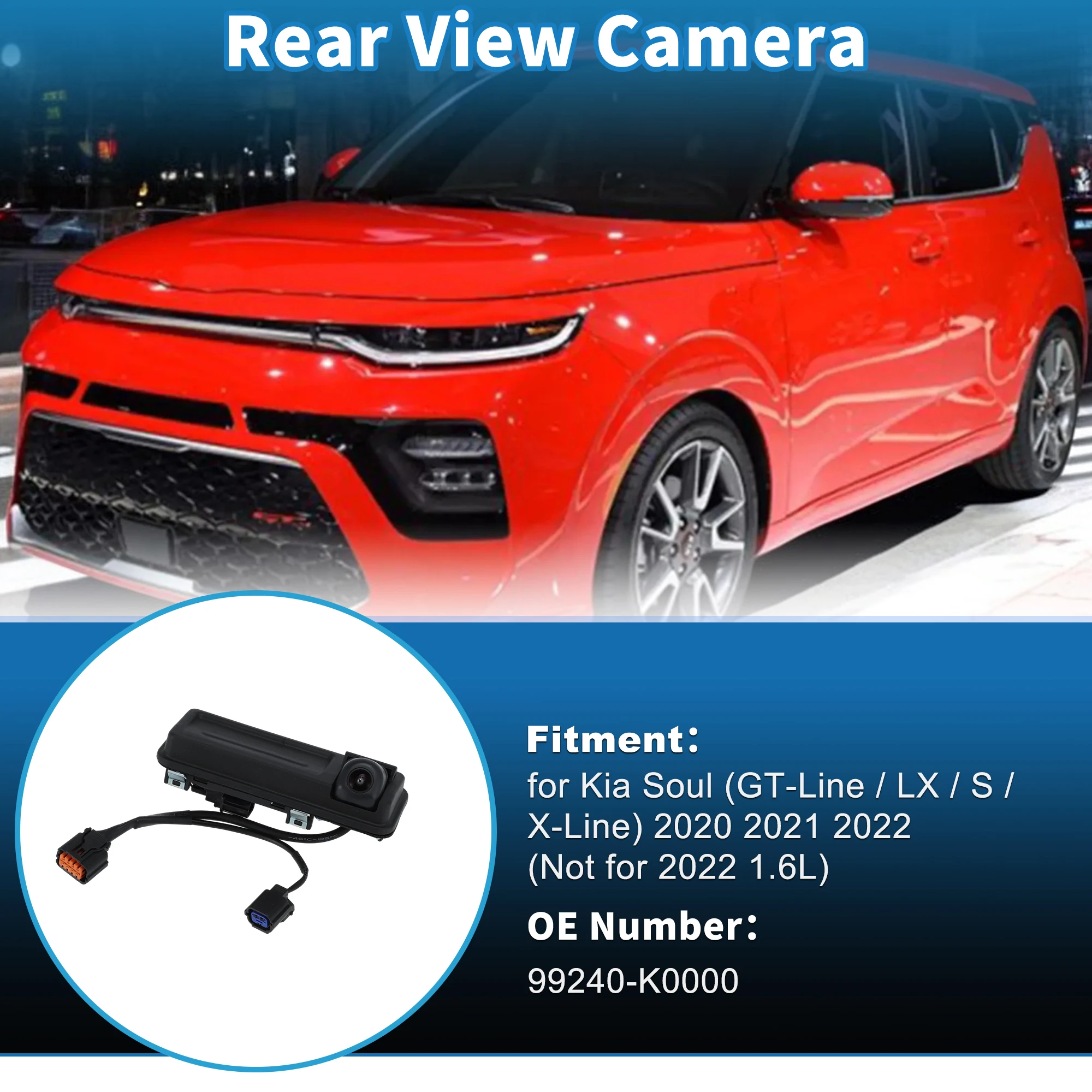 

Камера заднего вида UXCELL для парковки и помощи при парковке 99240-K0000 для Kia Soul 2020 2021 2022