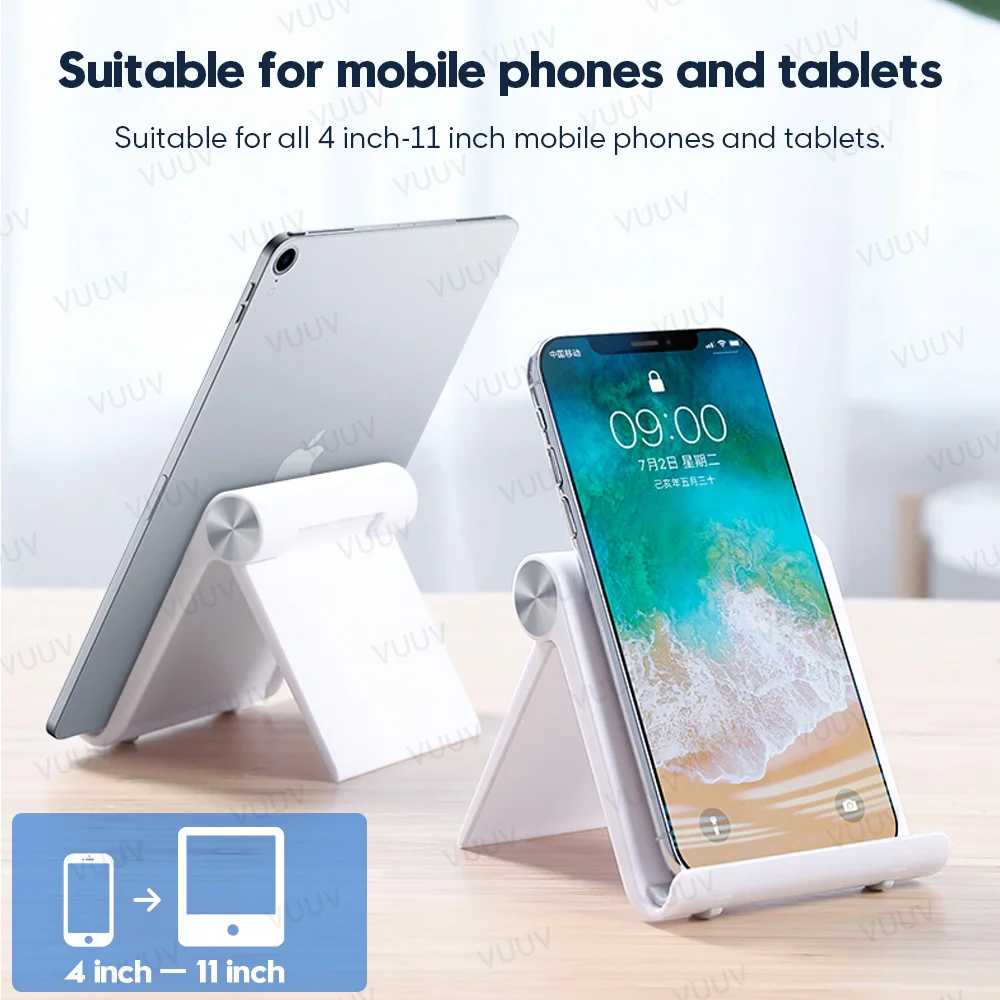 VUUV Składany stojak na biurko do iPada Uchwyt na tablet do tabletu 4-11 cali Uchwyt na tablet do telefonu komórkowego Xiaomi Pad Samsung Lenovo — zdjęcie 5