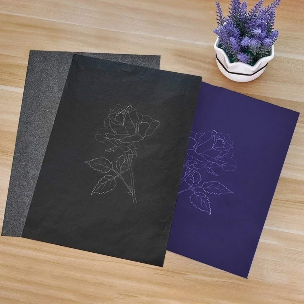 50/10Pcs Creativite Handmade Carbon Copy Paper A4 One Side Coated Tracing Paper DIY Reusable Stationery Paper Office Supplies