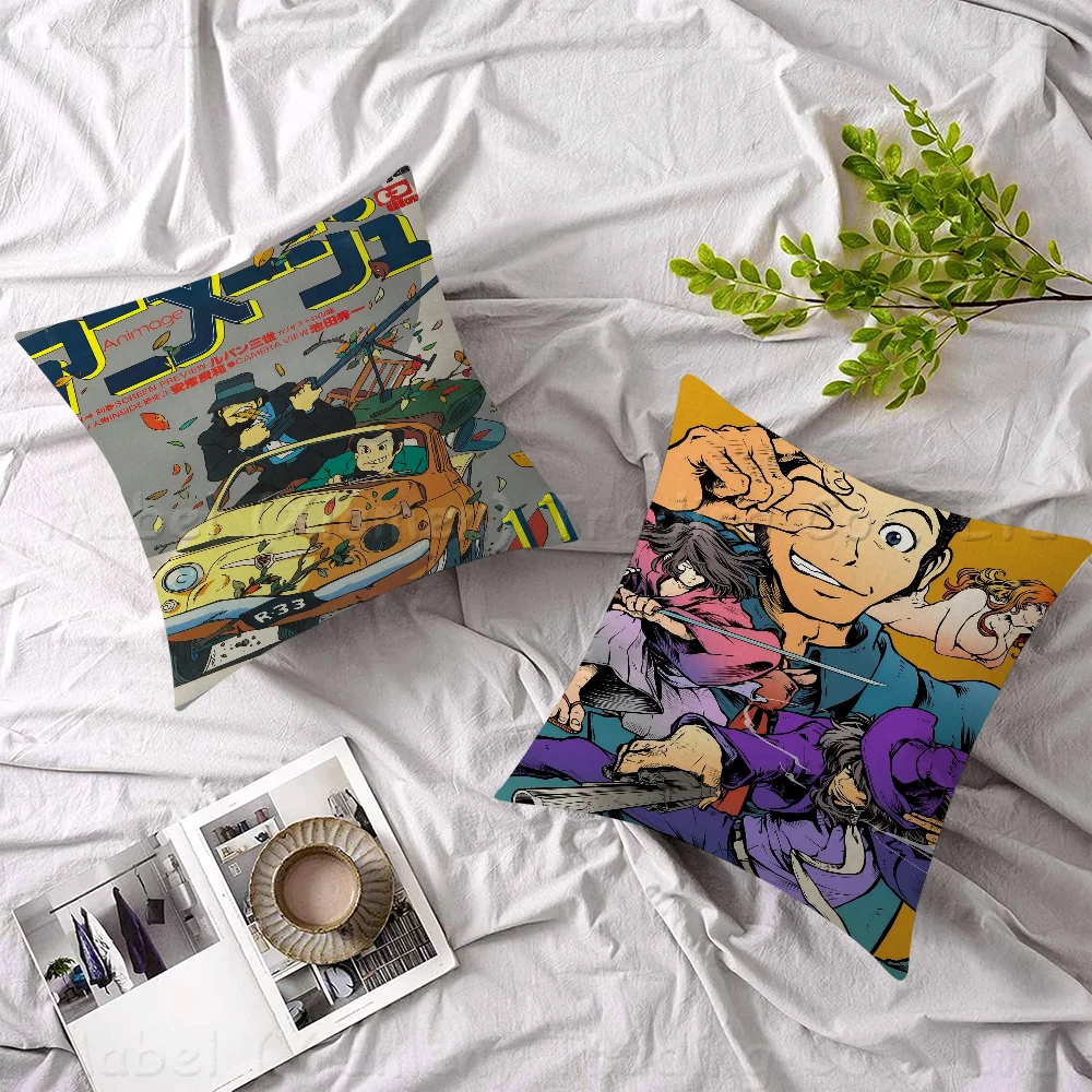 Lupin III Comics Stitch Lucky Dragon Pillow Cover Sofa Cushion Cover Home Room Decoration Children Gift