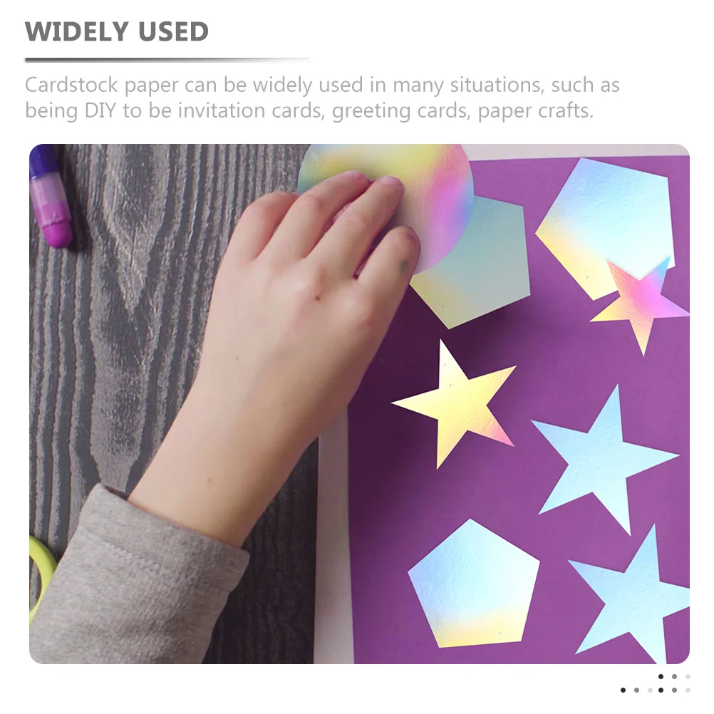 10 Sheets Holographic Cardstock Paper Multi-Use Thick Colored Paper DIY Craft Material for Handmade Cards Scrapbooks