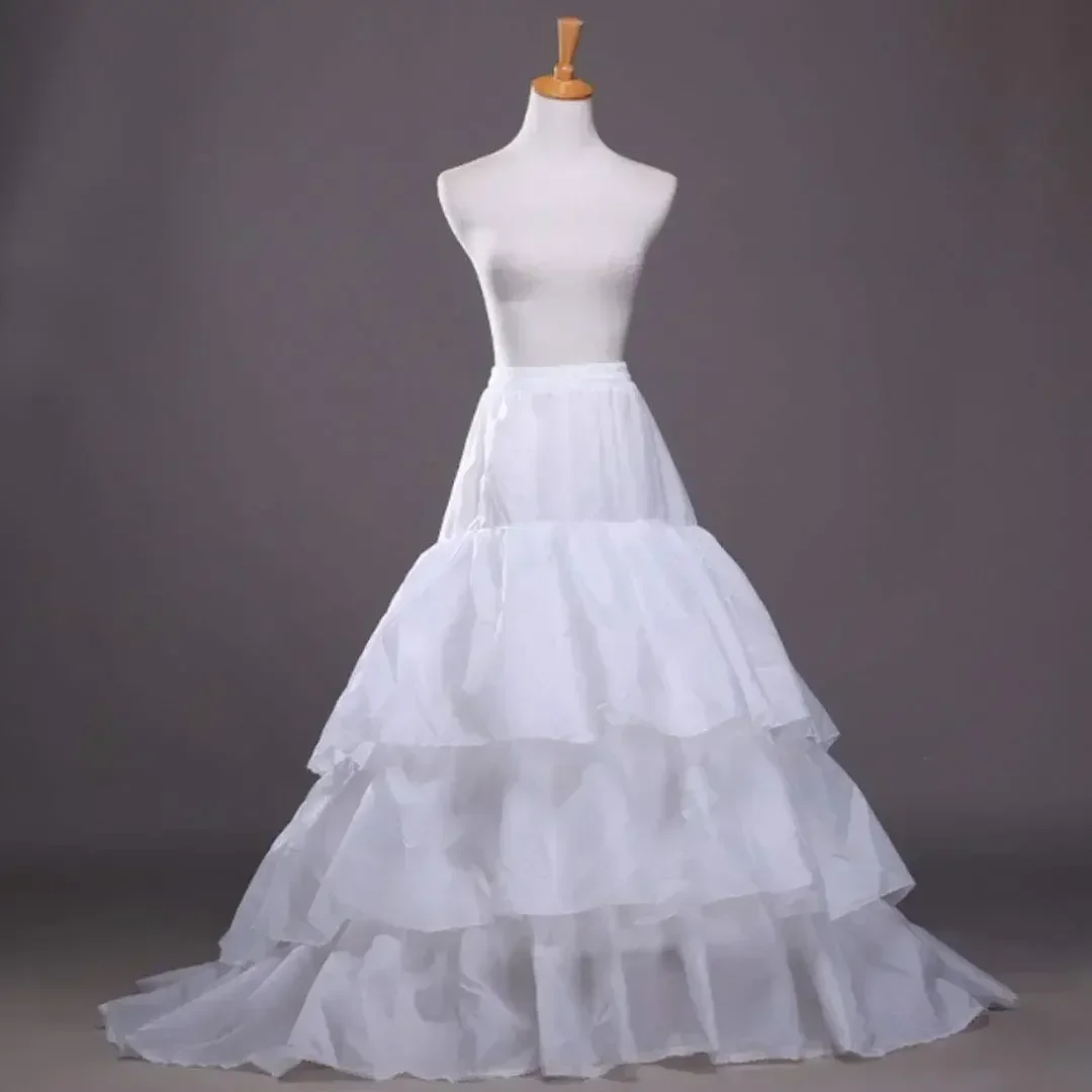 Trumpet Mermaid Fishtail Petticoat Crinoline Underskirt Slips Floor Length for Wedding Dress Ball Gown