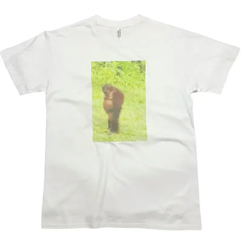 Monkey Orangutang Thinking T Shirt Funny Meme Print