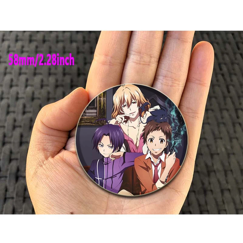 Layanan Anime 32/44/58mm tombol lembut Pin topi dekorasi kerah Pin mode lucu pakaian perhiasan hadiah untuk teman